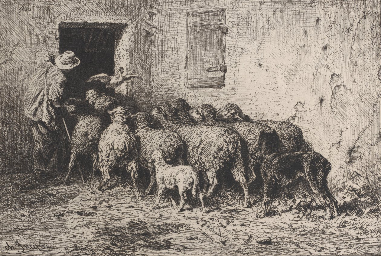 Il Ritorno, 1864 da Charles Emile Jacque