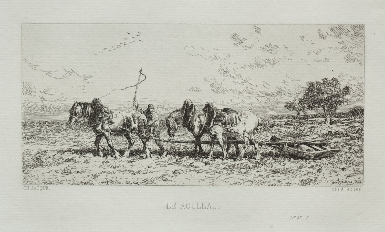 Il rullo da Charles Emile Jacque