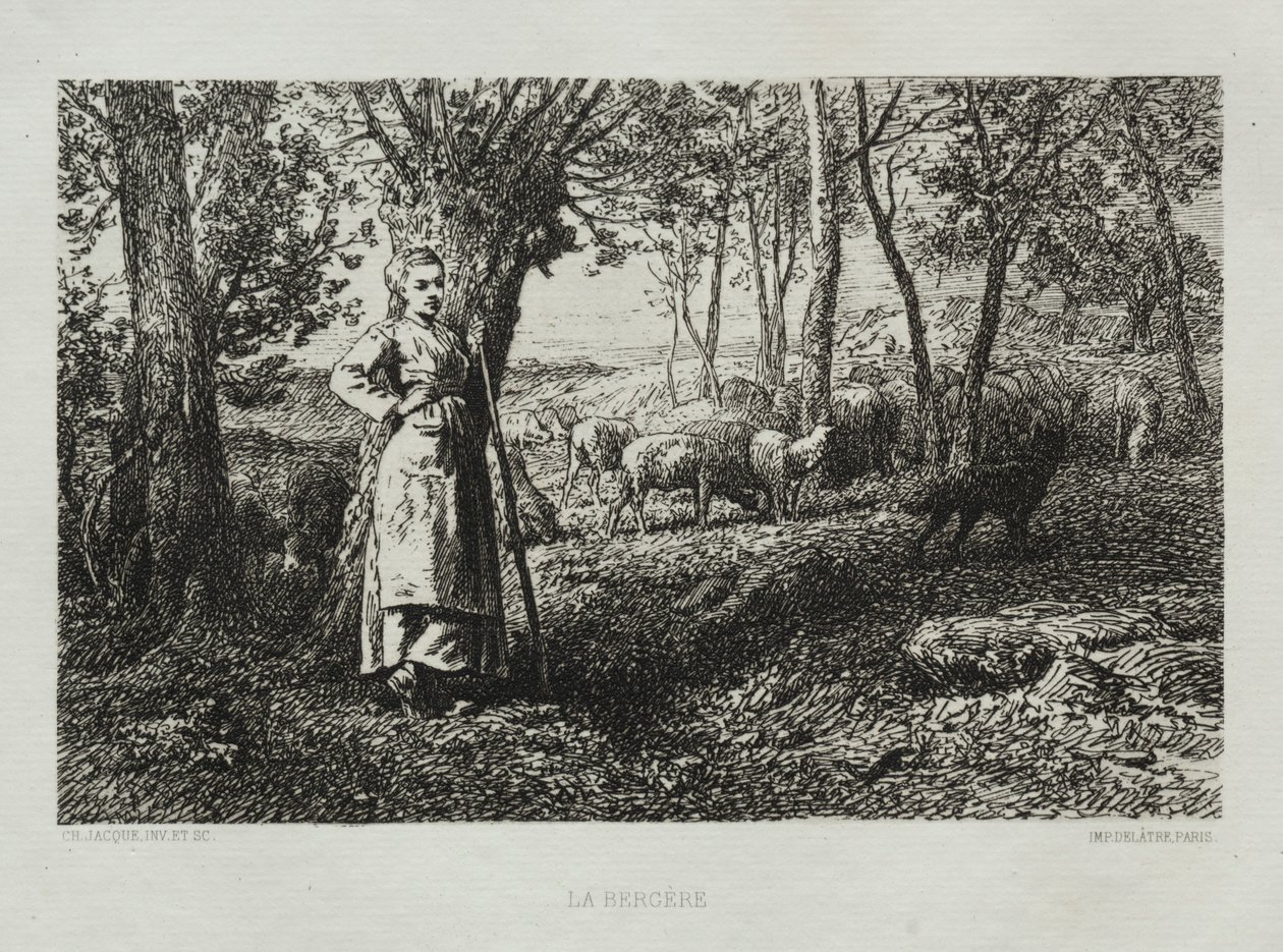 La pastorella da Charles Emile Jacque