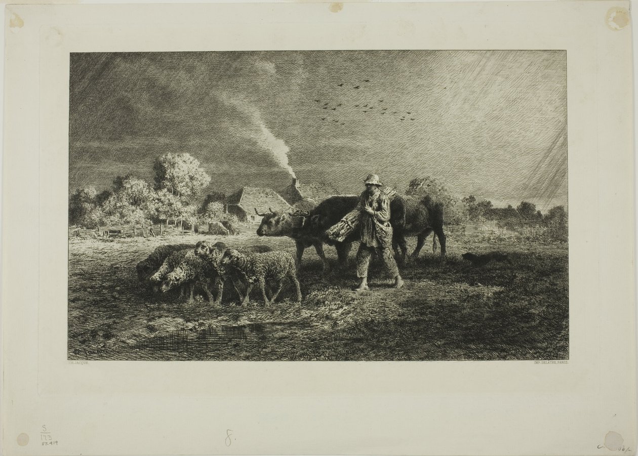 La tempesta da Charles Emile Jacque