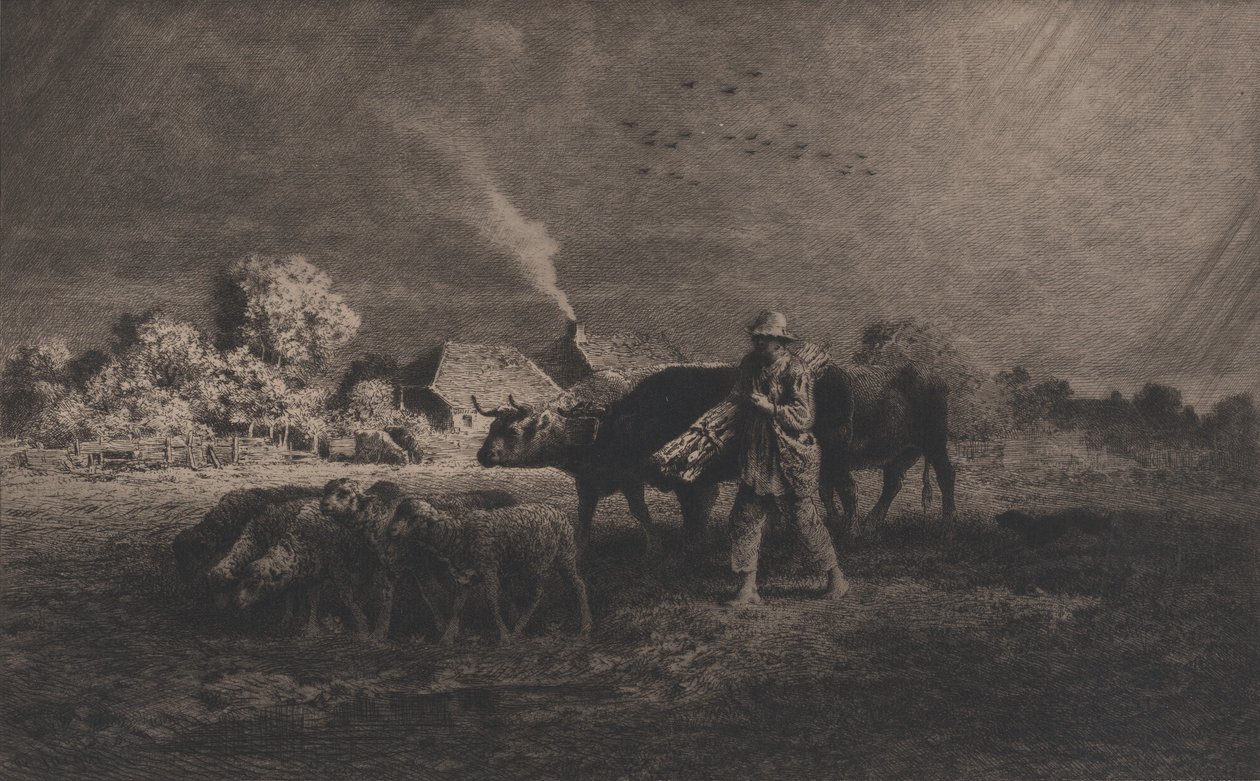 La tempesta, 1865 da Charles Emile Jacque