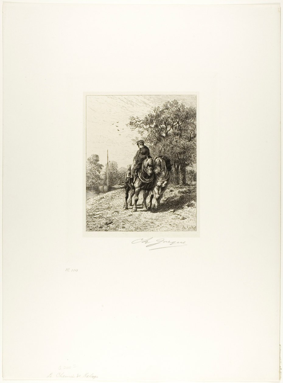 Il sentiero lungo il canale da Charles Emile Jacque