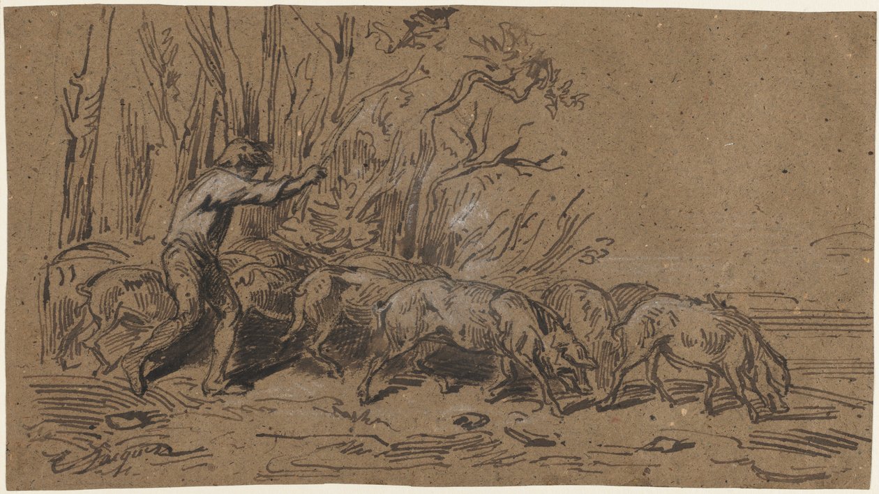 I cercatori di tartufi da Charles Emile Jacque