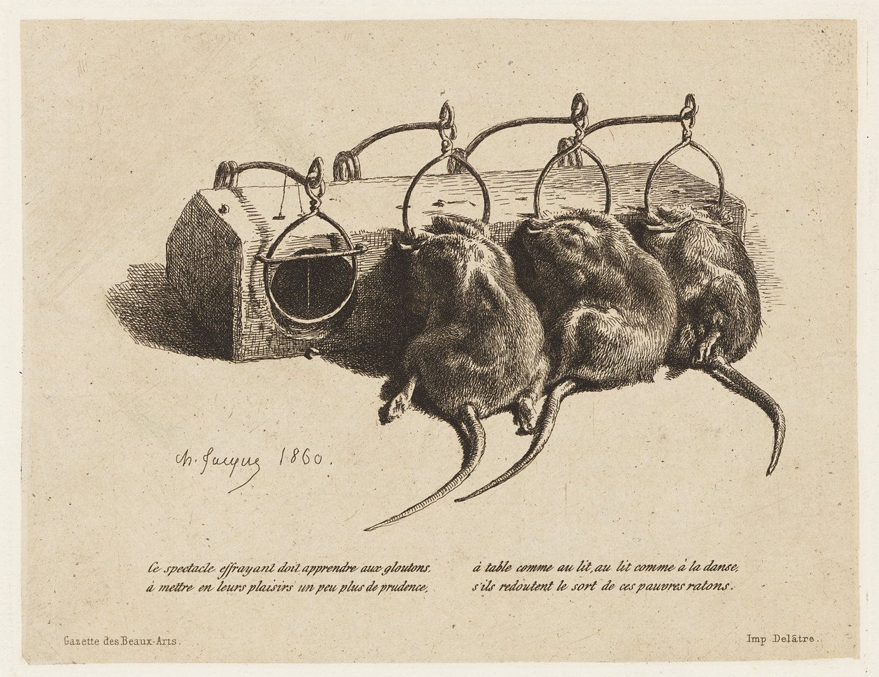 La trappola per topi da Charles Emile Jacque