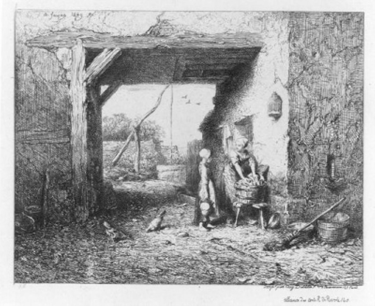 "Giorno del bucato" da Charles Emile Jacque