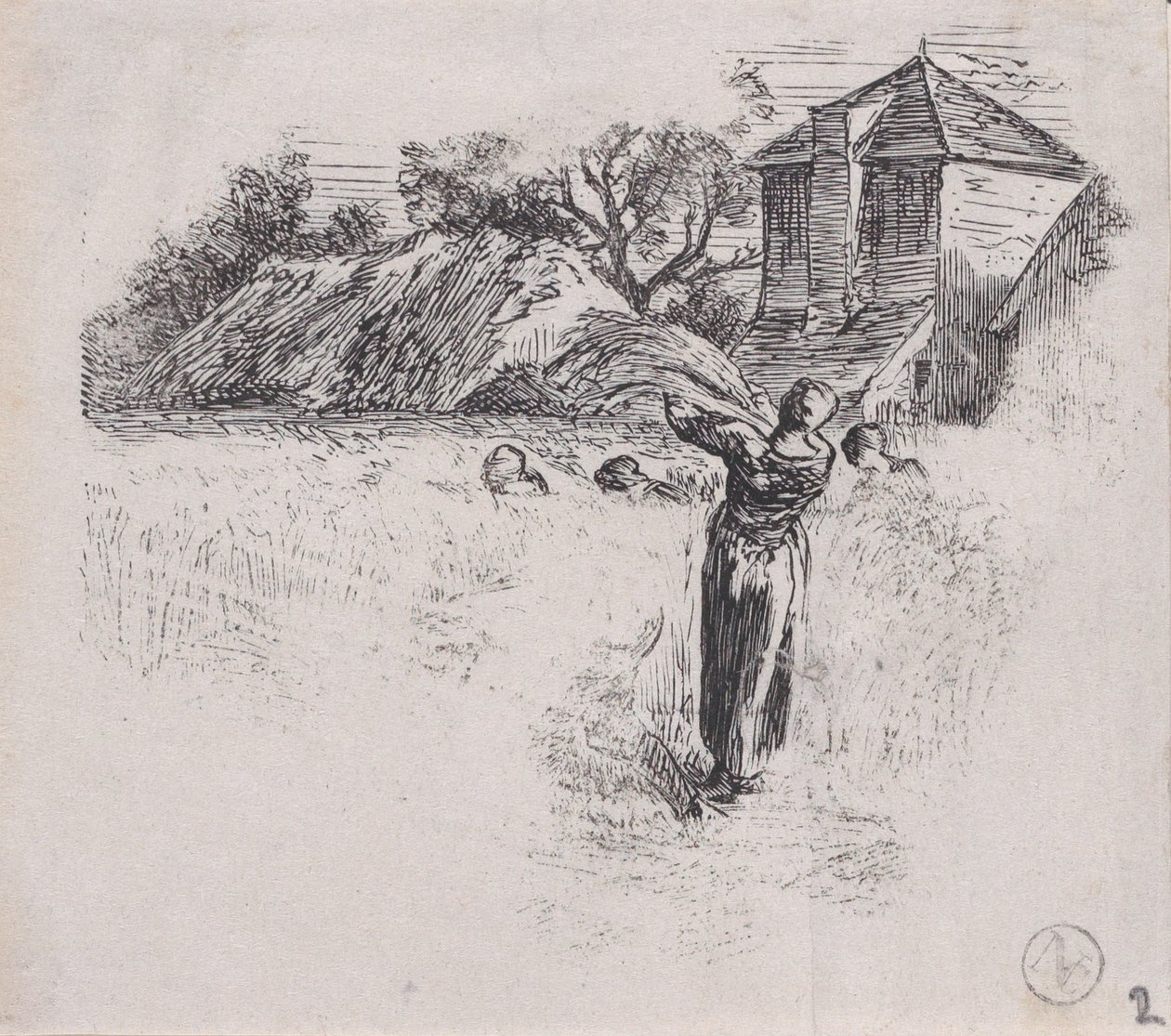 Donna che porta un fascio, ca. 1853 da Charles Emile Jacque