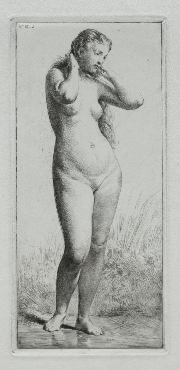 Giovane Donna che si Bagna da Charles Emile Jacque