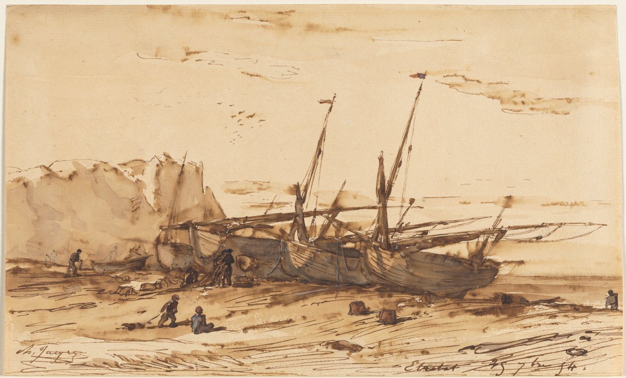 Étretat, 1854 da Charles Emile Jacque