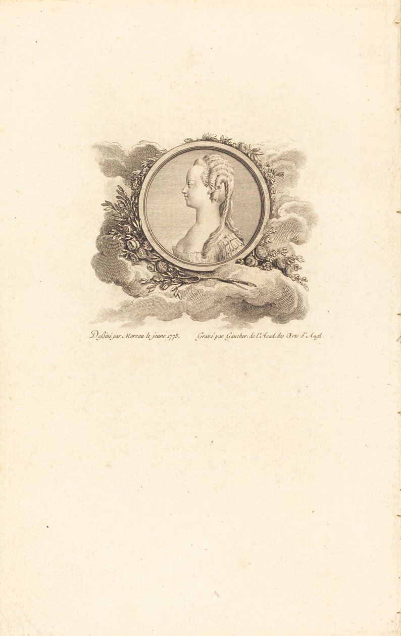 Maria Antonietta da Charles Etienne Gaucher after Jean Michel Moreau