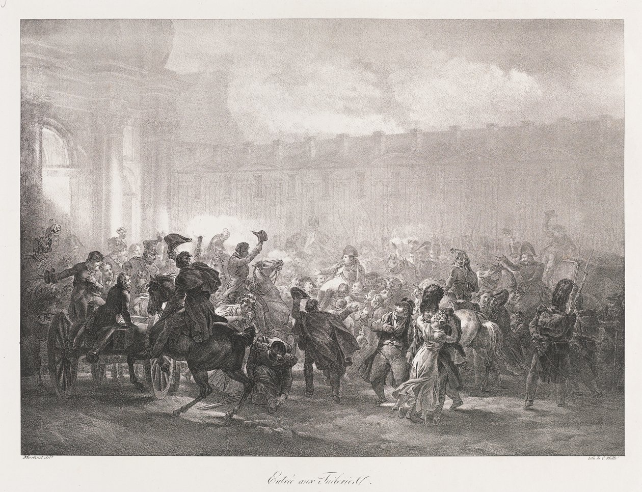Ingresso delle Tuileries, inizio XIX secolo da Charles Etienne Pierre Motte