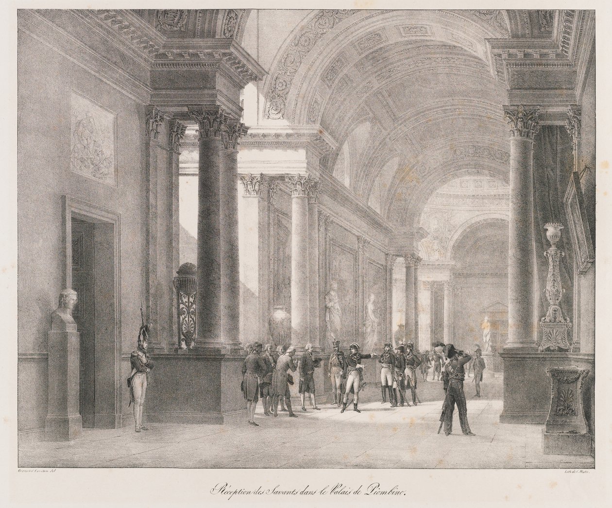 Ricevimento degli Scienziati, inizio XIX secolo da Charles Etienne Pierre Motte