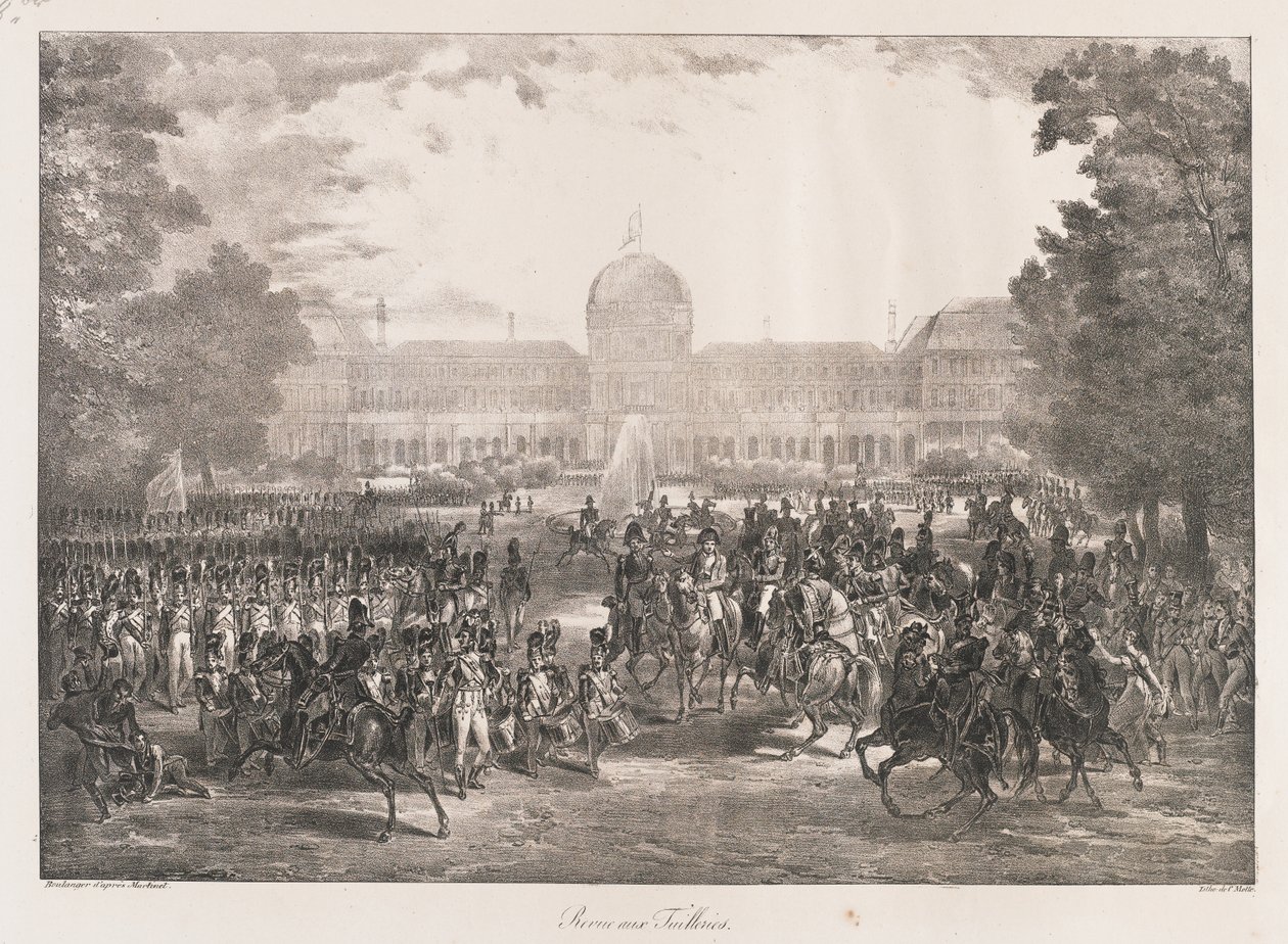 Rassegna delle Tuileries, inizio XIX secolo da Charles Etienne Pierre Motte