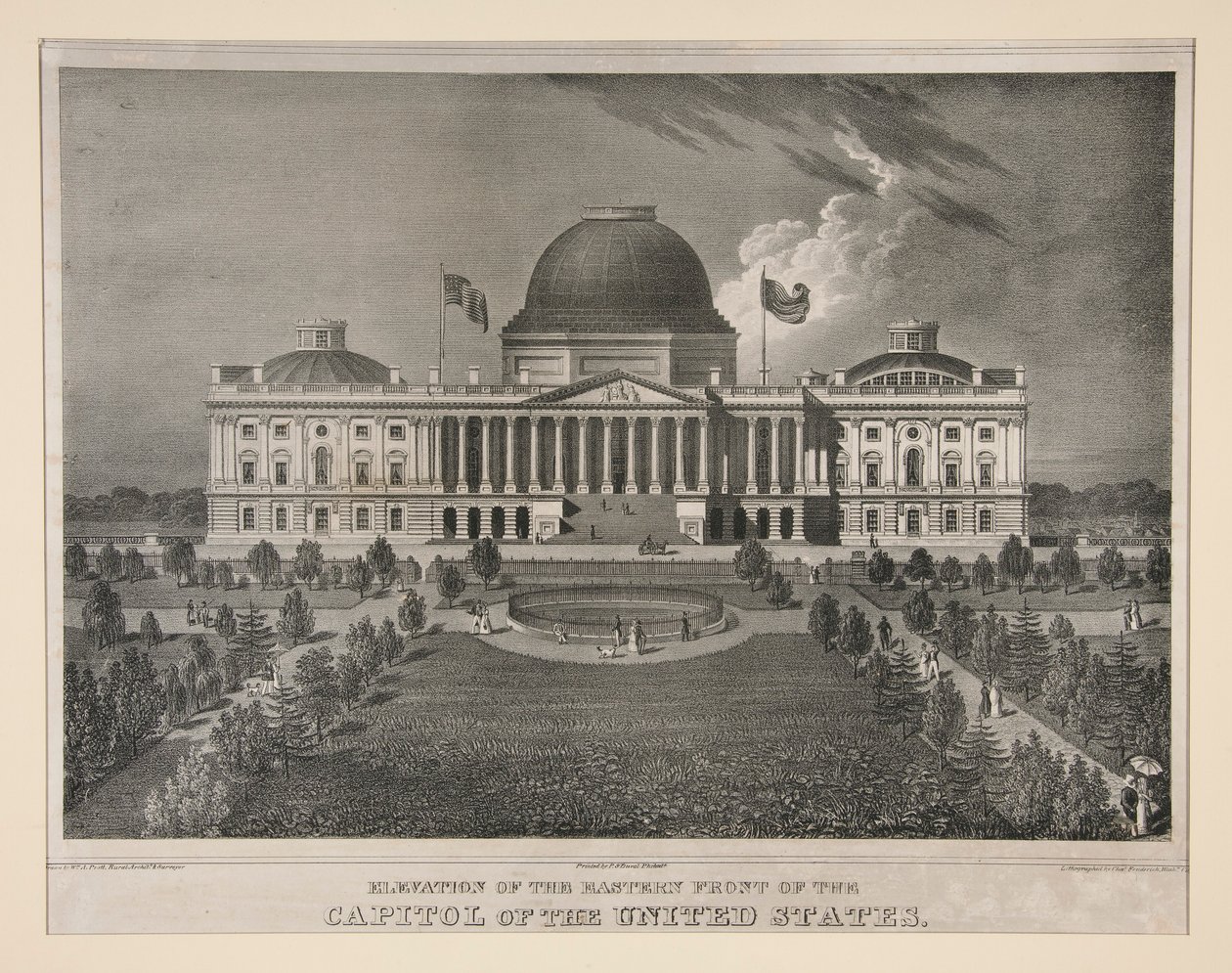 Elevazione del punto orientale del Campidoglio degli Stati Uniti (Washington, D.C.) da Charles Fenderich