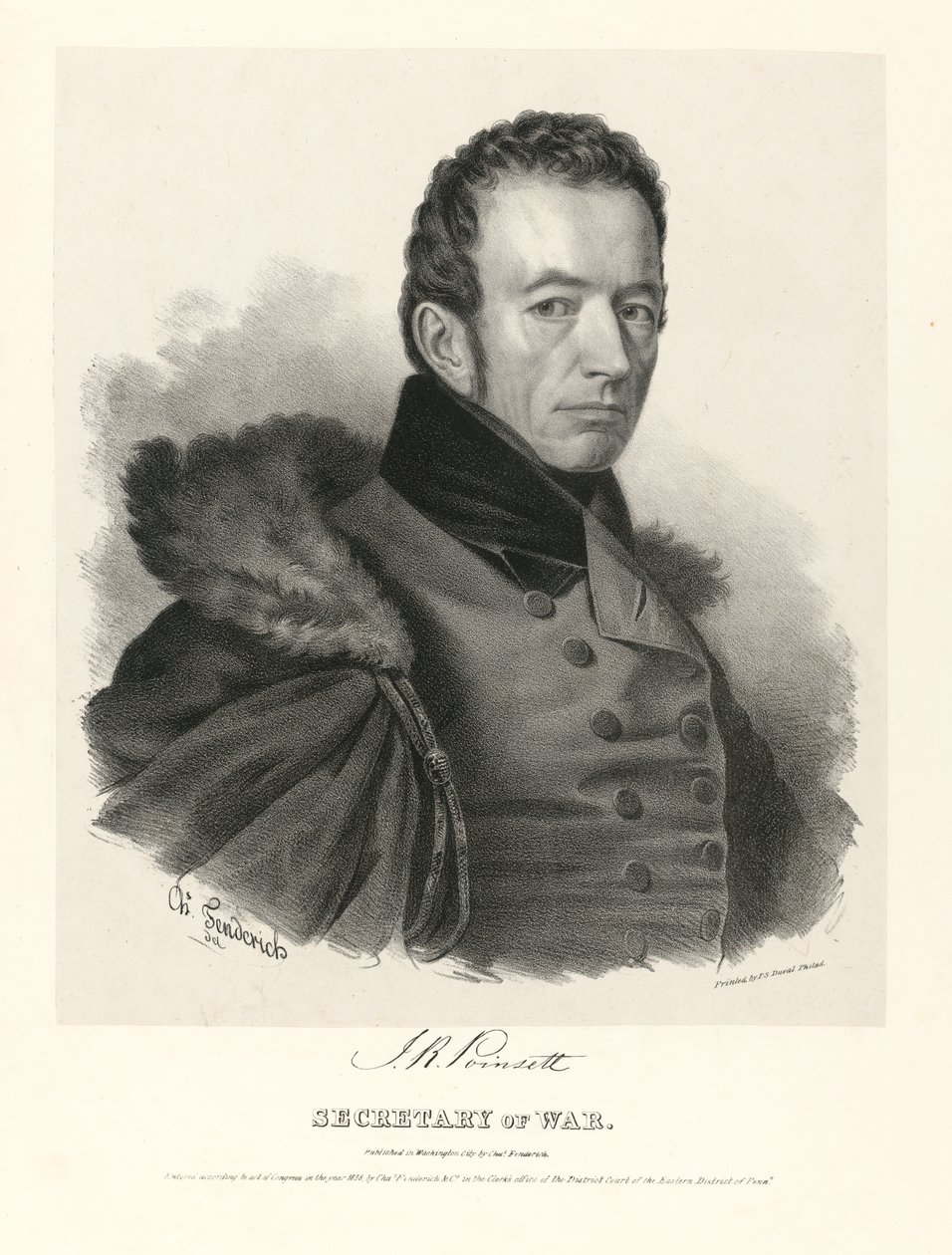 Joel Roberts Poinsett da Charles Fenderich