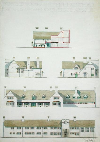 Casa proposta a Higham Woodford, Essex per Lady Henry Somerset da Charles Francis Annesley Voysey