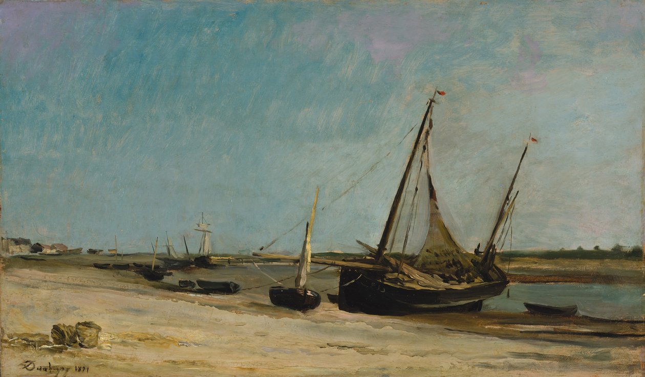 Barche sulla costa di Étaples, 1871 da Charles Francois Daubigny