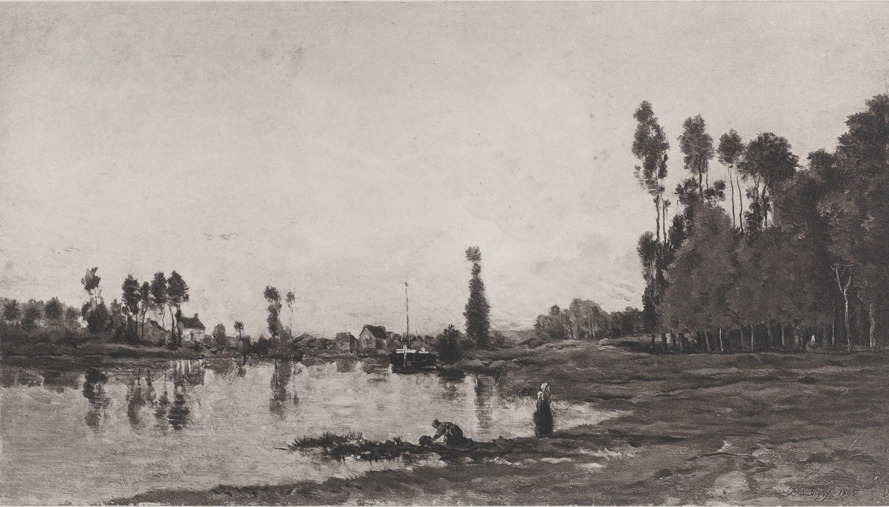 Lungo il fiume, 1865 da Charles Francois Daubigny