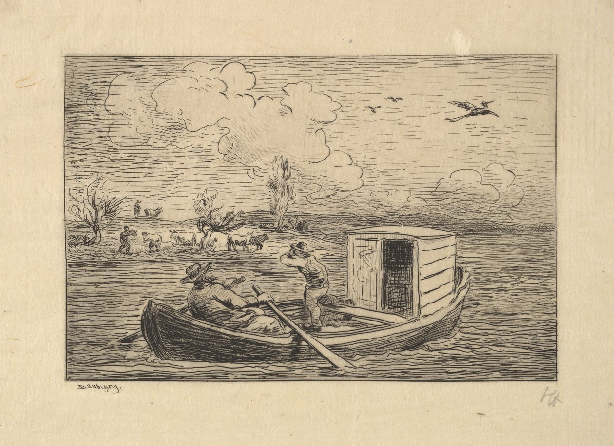 Chiamata a Riva, 1861 da Charles Francois Daubigny