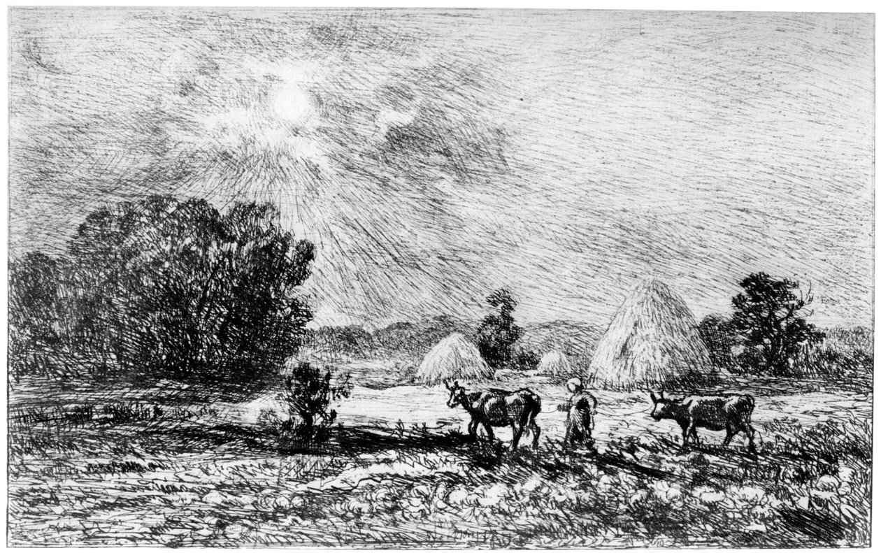 Chiaro di luna a Valmondois, 1840-1875 1924 da Charles Francois Daubigny