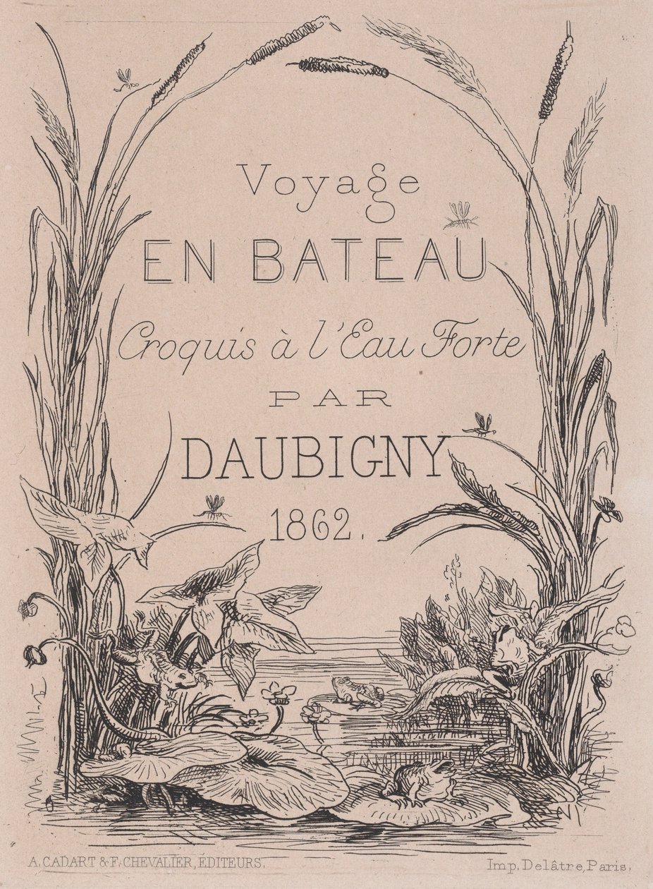 Frontespizio, Voyage en bateau, 1862 da Charles Francois Daubigny