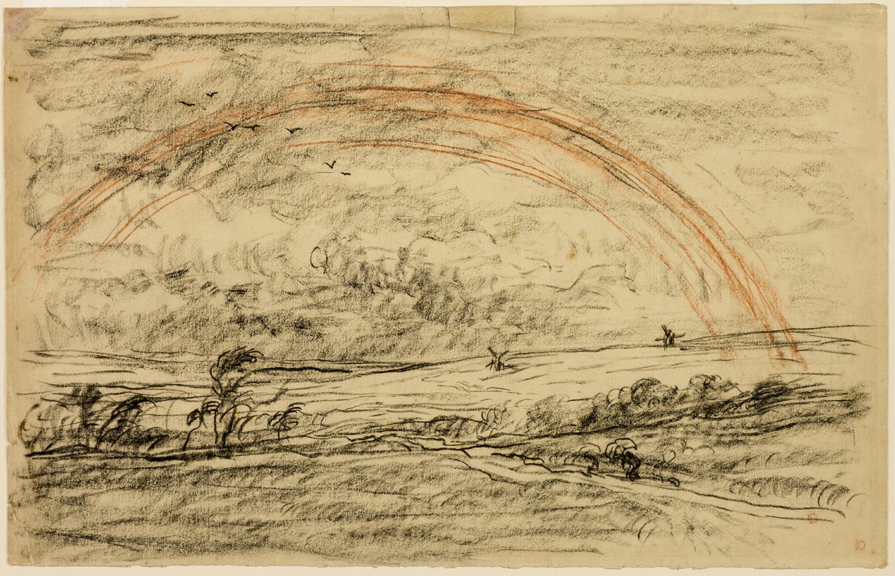 Paesaggio con arcobaleno da Charles Francois Daubigny