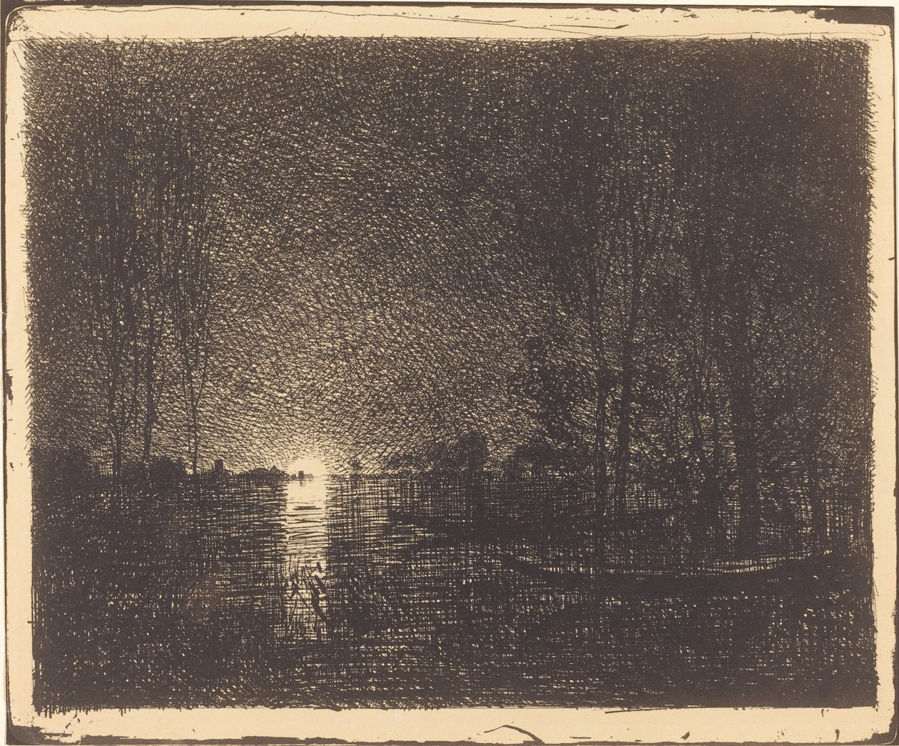 Paesaggio al chiaro di luna da Charles Francois Daubigny