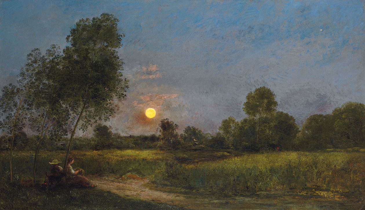 Il sorgere della luna, 1878 da Charles Francois Daubigny