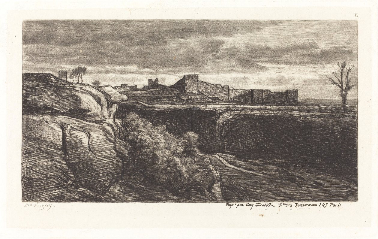 Rovine del Castello di Cremieux da Charles Francois Daubigny