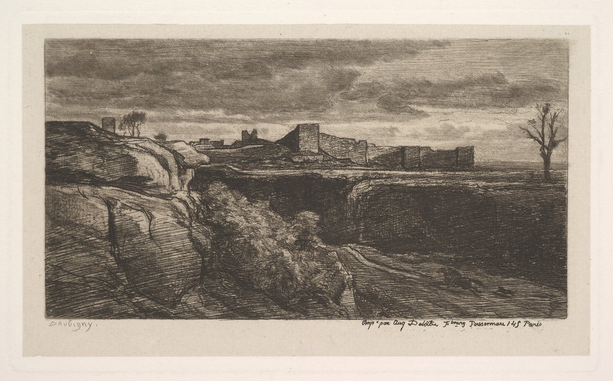 Rovine del Castello di Crémieux Isère da Charles Francois Daubigny