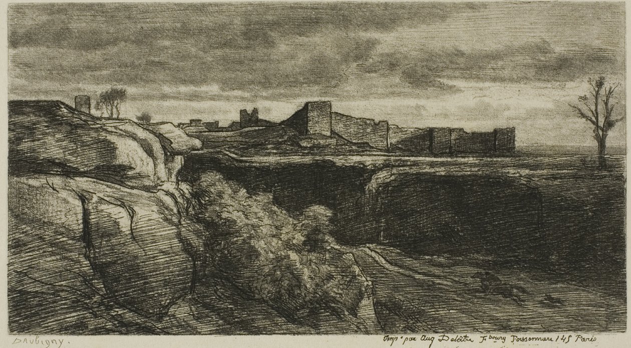 Rovine del Castello di Crémieux (Isère) da Charles Francois Daubigny