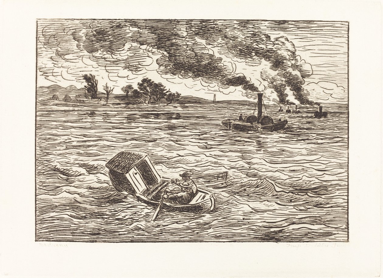 Barche a vapore da Charles Francois Daubigny