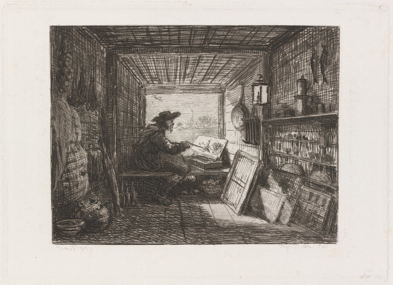 Studio sulla barca (Le Bateau-atelier) da Charles Francois Daubigny