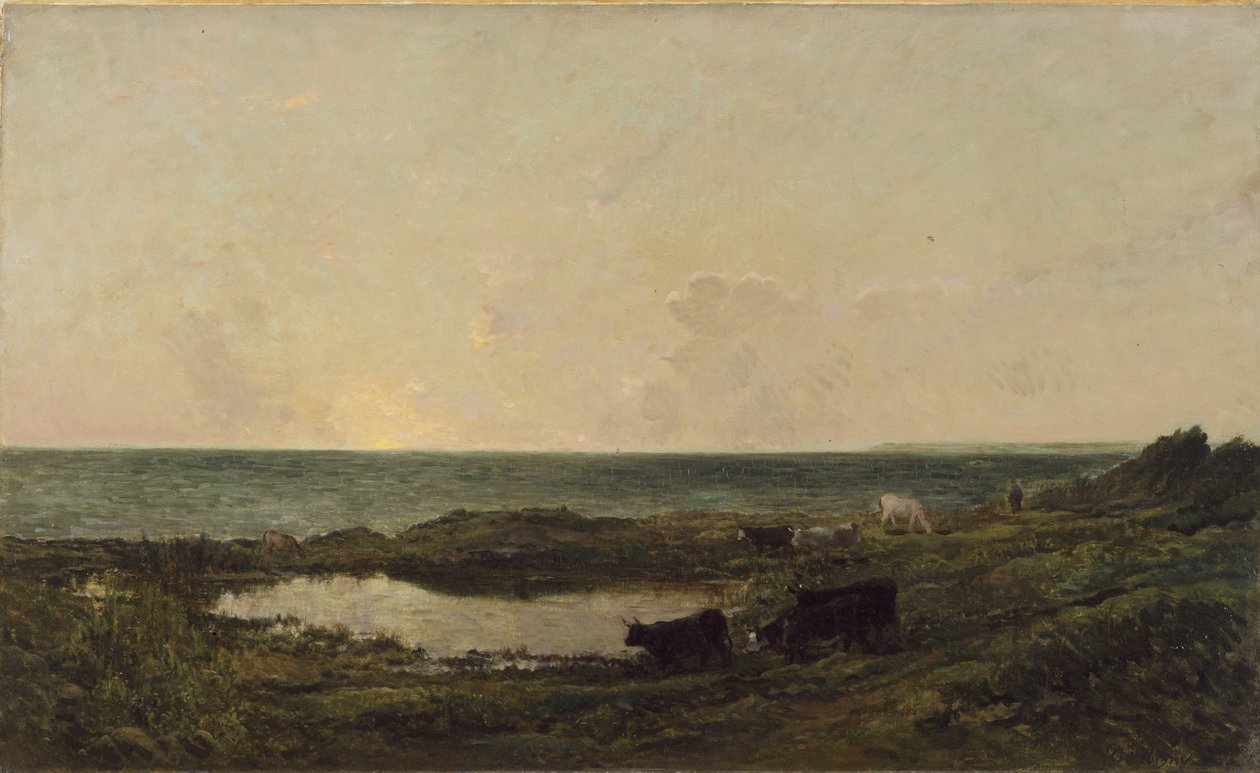 Tramonto sulla costa presso Villerville da Charles Francois Daubigny
