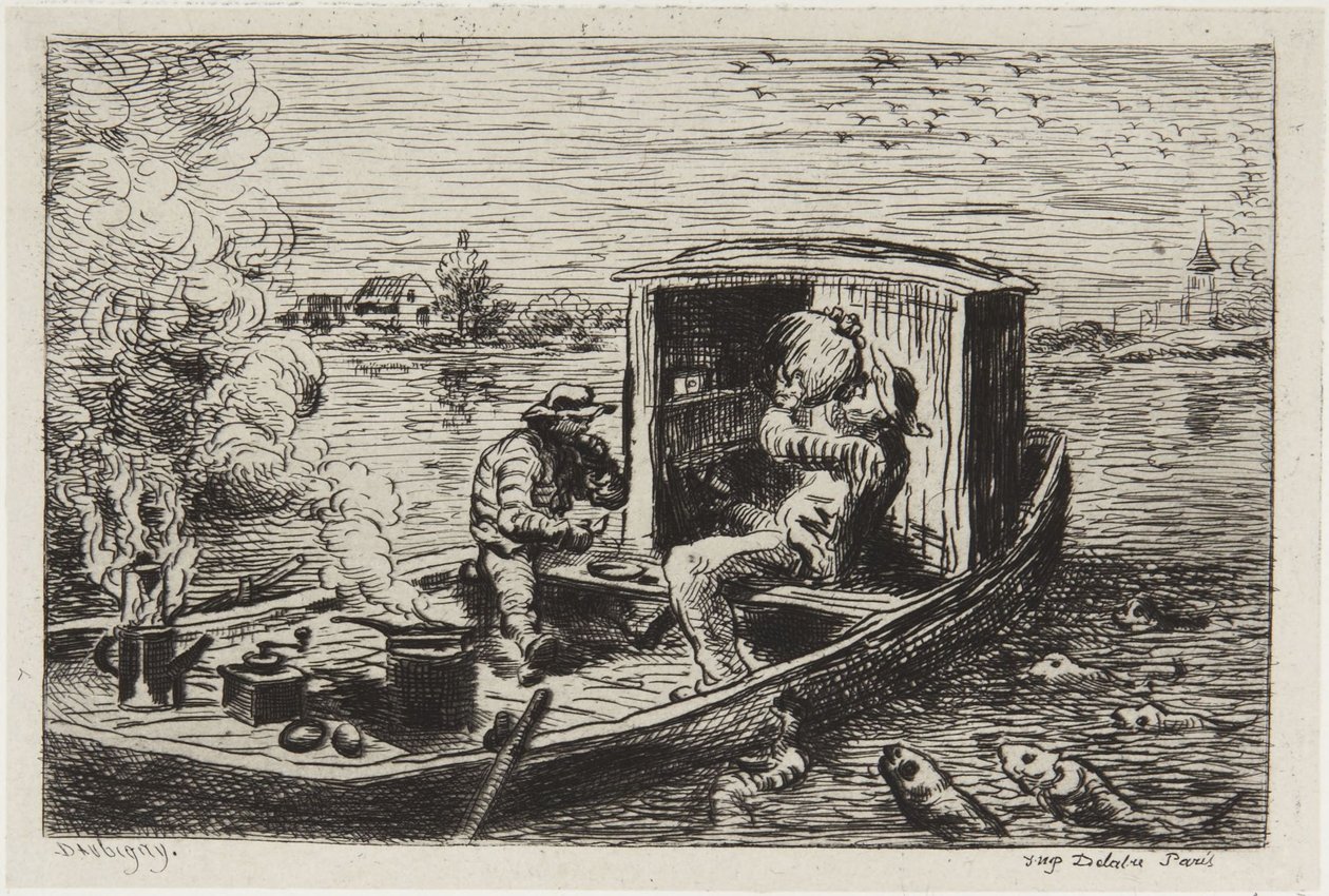 Ingoiare un pasto da Charles Francois Daubigny