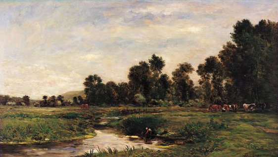 La Valle di Arques, Seine-Maritime da Charles Francois Daubigny
