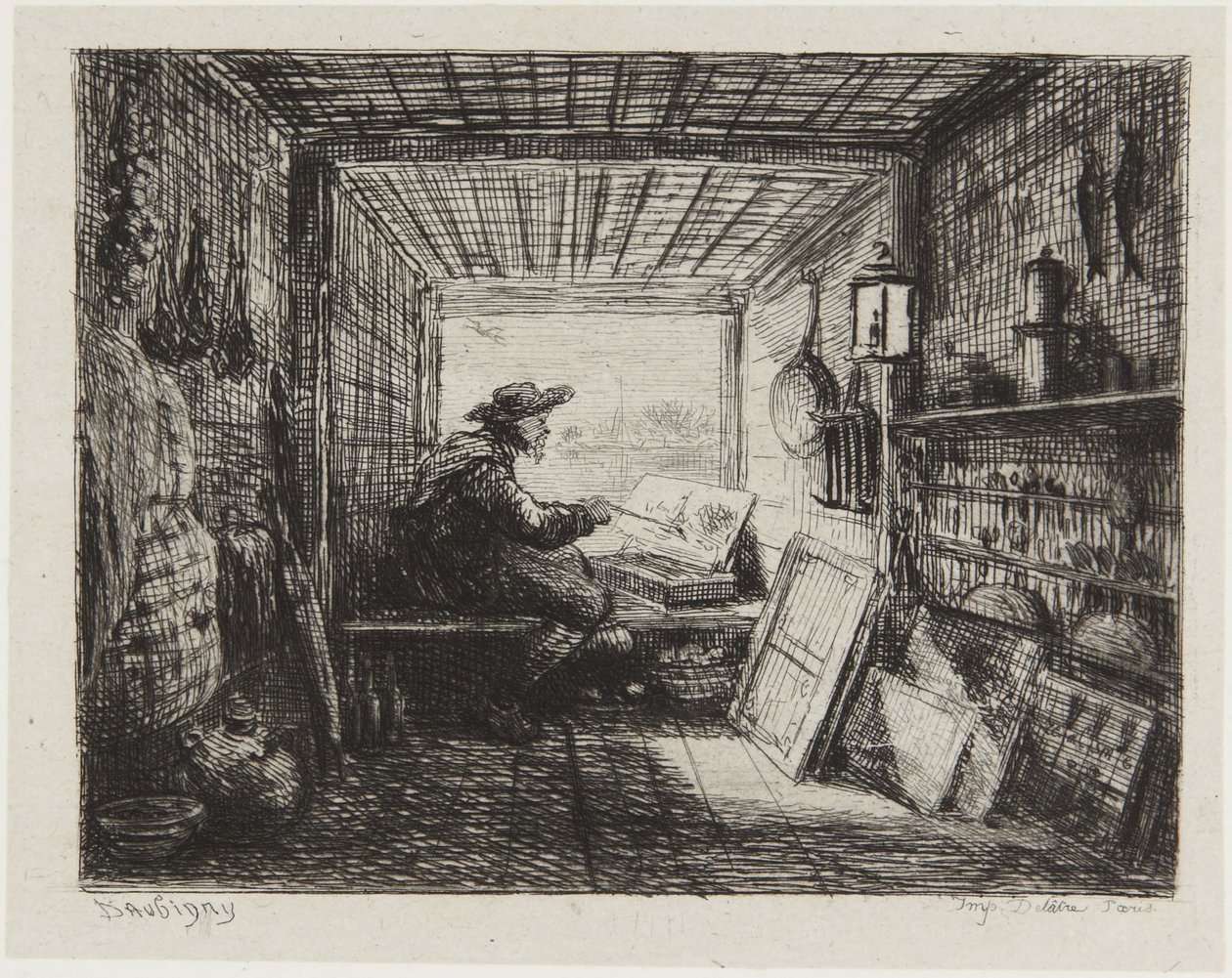 Lo studio galleggiante da Charles Francois Daubigny