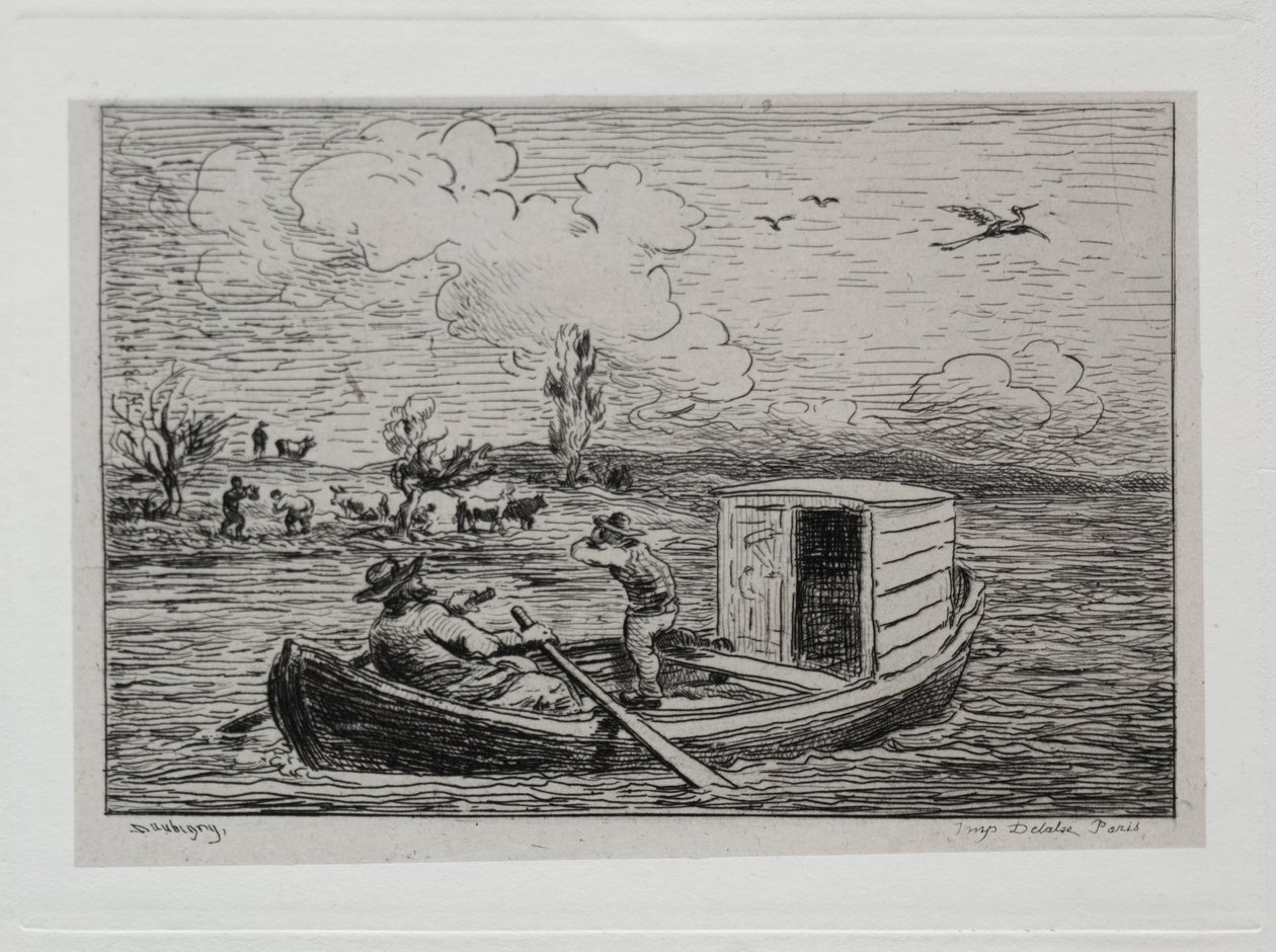 Il Viaggio in Barca: Le Mot de Cambronne (La Lite) da Charles Francois Daubigny