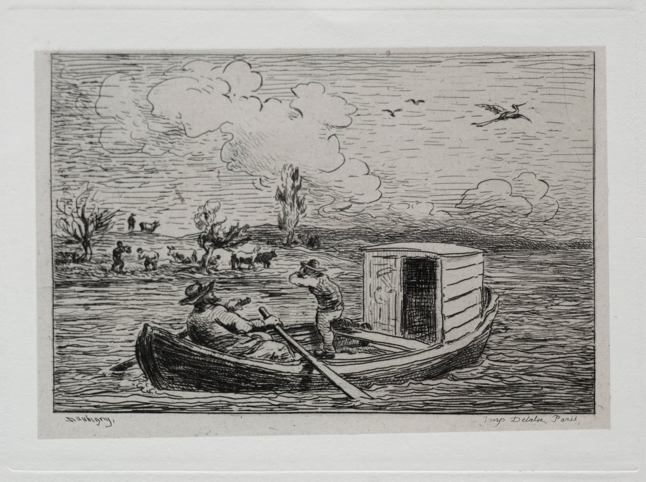 Il viaggio in barca: Le Mot de Cambronne La lite, 1861 da Charles Francois Daubigny