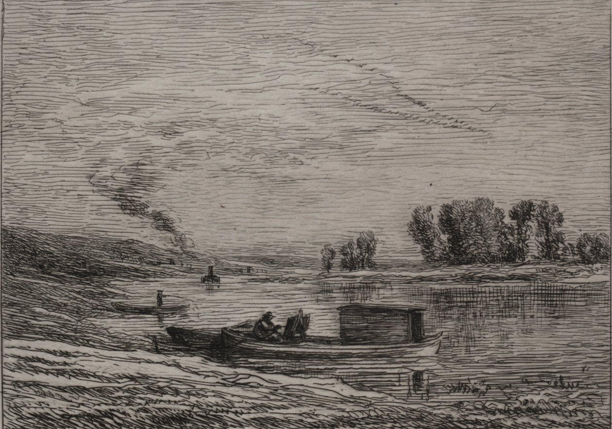 La Barca a Conflans, 1866 da Charles Francois Daubigny