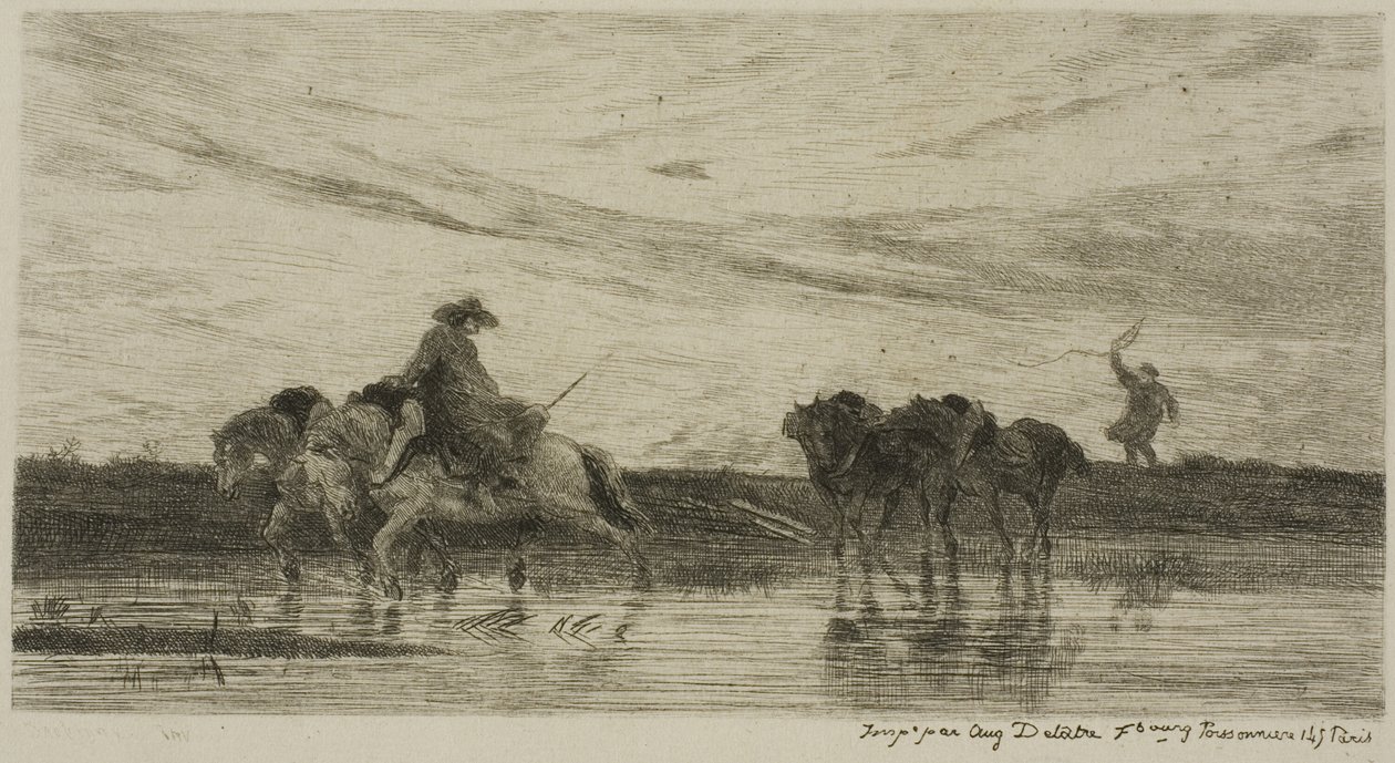 I cavalli da tiro da Charles Francois Daubigny