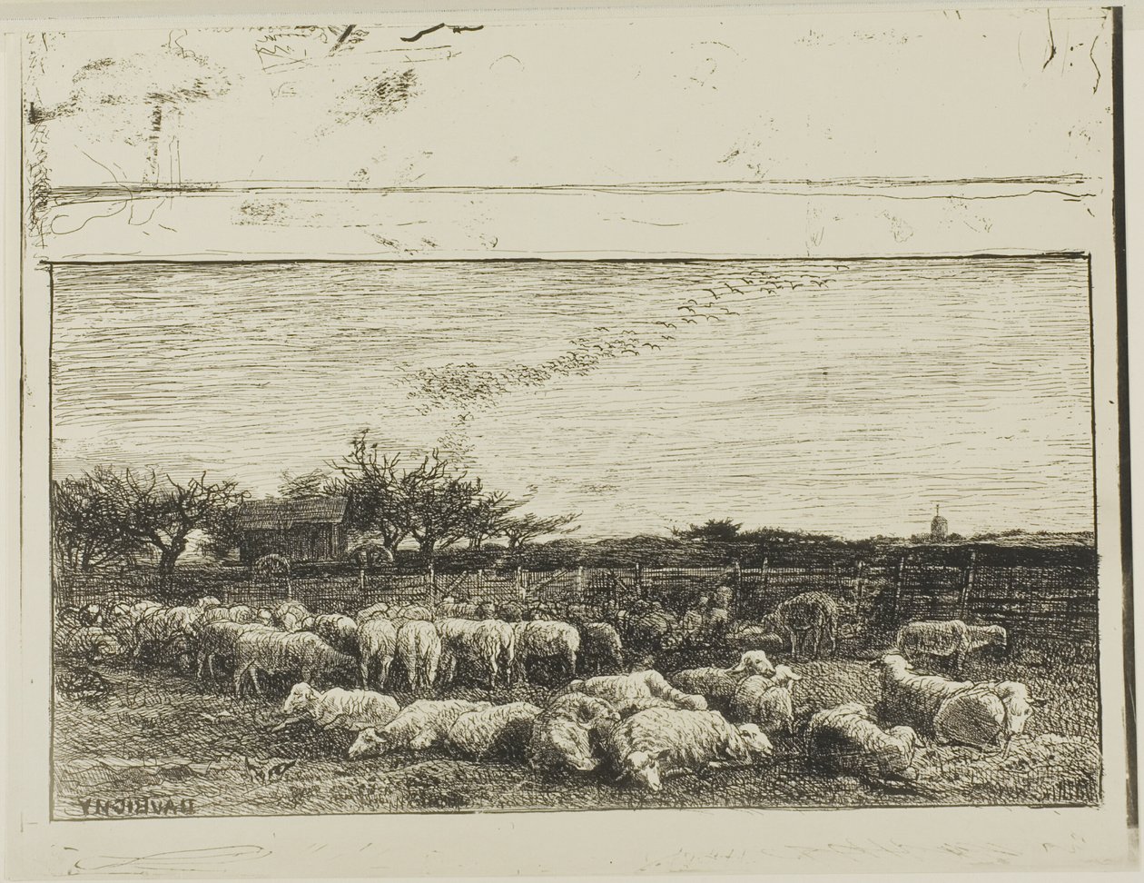 Il grande ovile da Charles Francois Daubigny