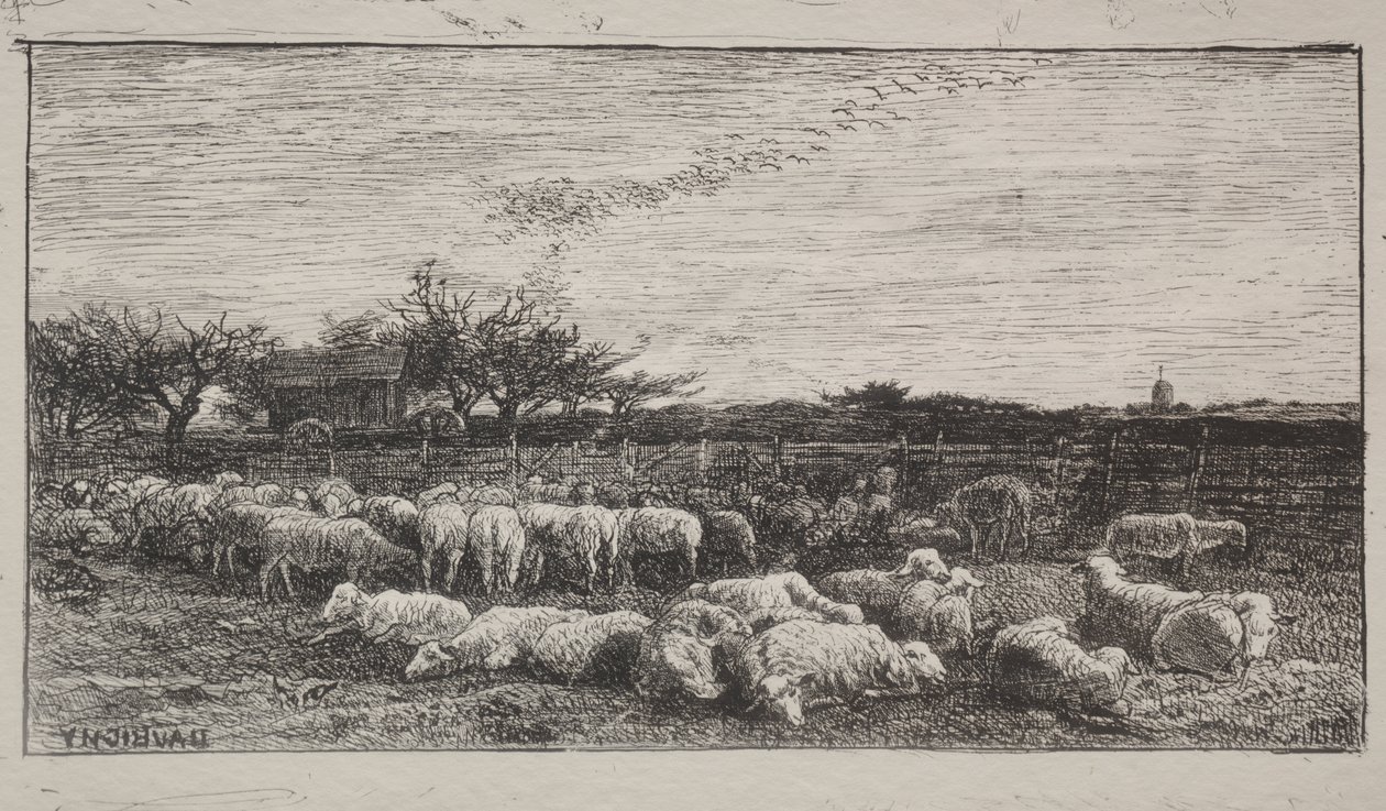 La Grande Piegatrice di Pecore da Charles Francois Daubigny