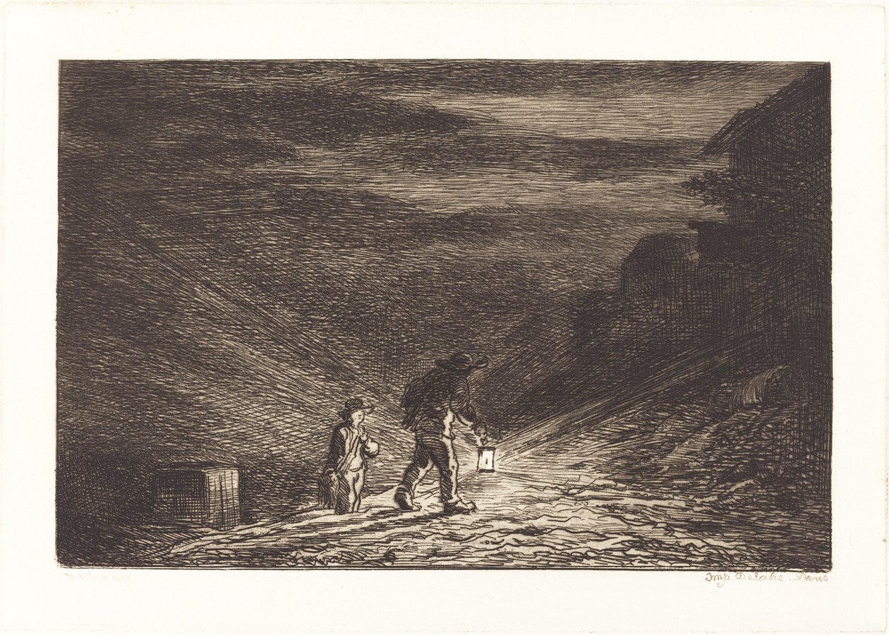 La Ricerca di una Locanda da Charles Francois Daubigny