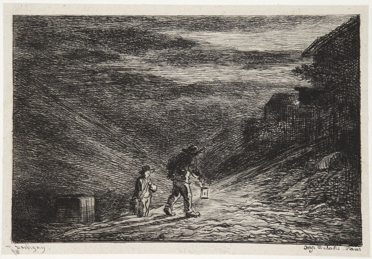 Alla ricerca di una locanda da Charles Francois Daubigny