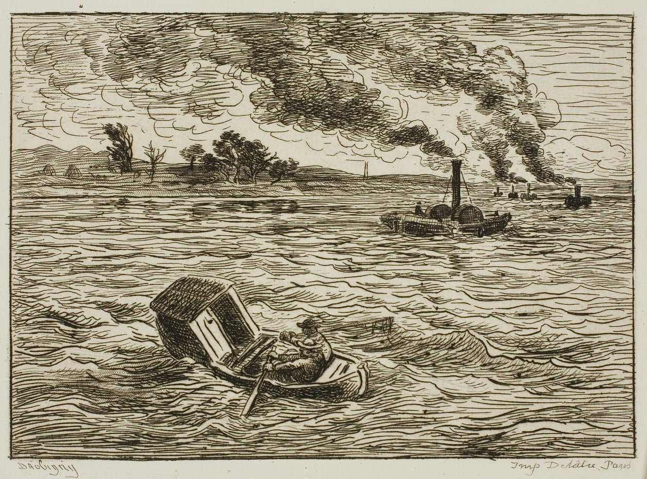I battelli a vapore (Porto fumoso) da Charles Francois Daubigny