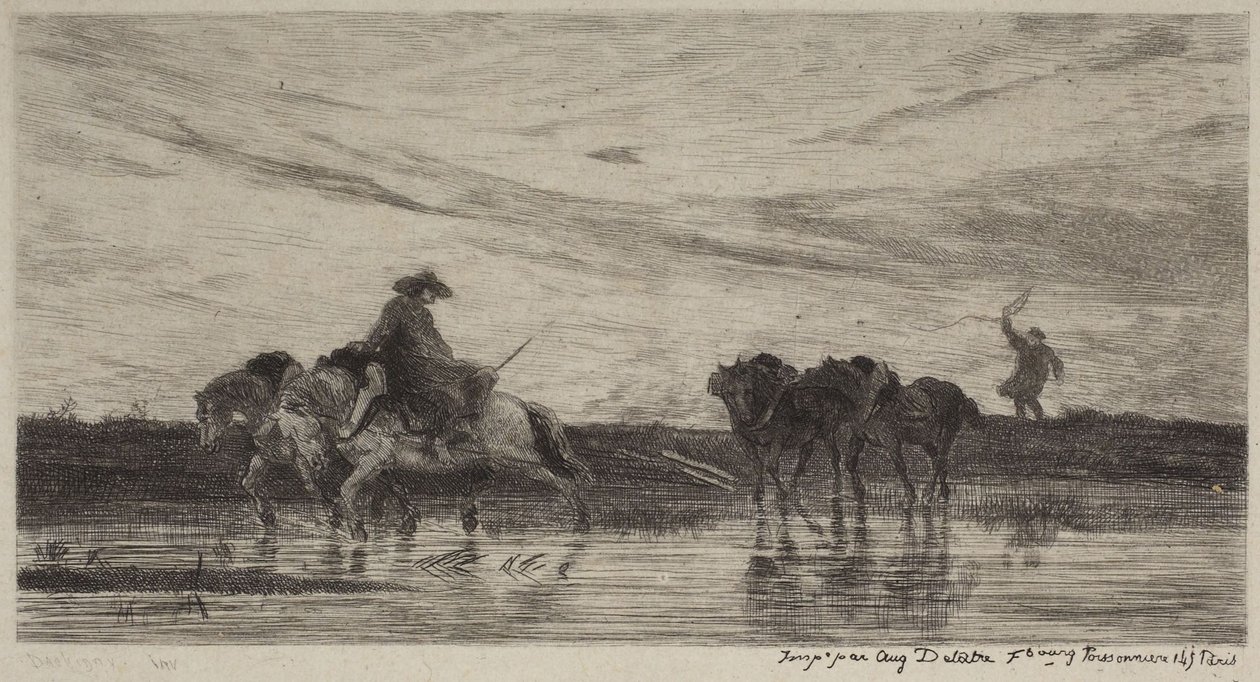 I cavalli da lavoro da Charles Francois Daubigny