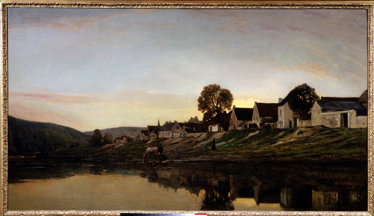 Villaggio vicino a Bonnieres da Charles Francois Daubigny