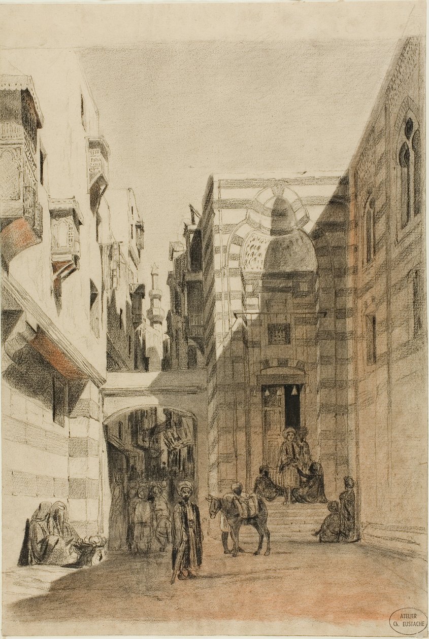 Scena di strada egiziana da Charles Francois Eustache