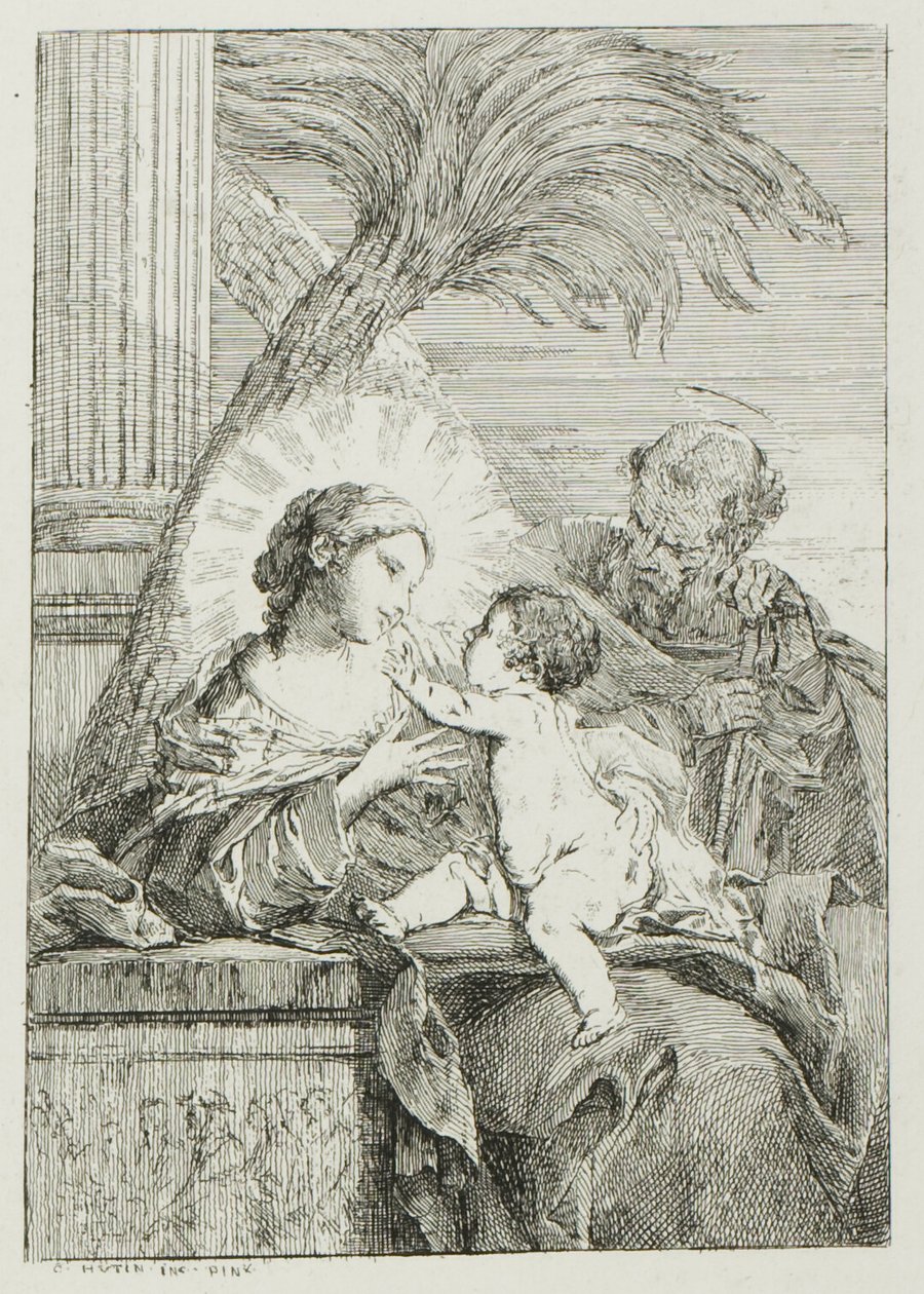 Il riposo della Sacra Famiglia in Egitto da Charles Francois Hutin
