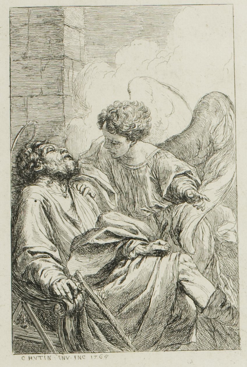 La visione di San Giuseppe in Egitto da Charles Francois Hutin